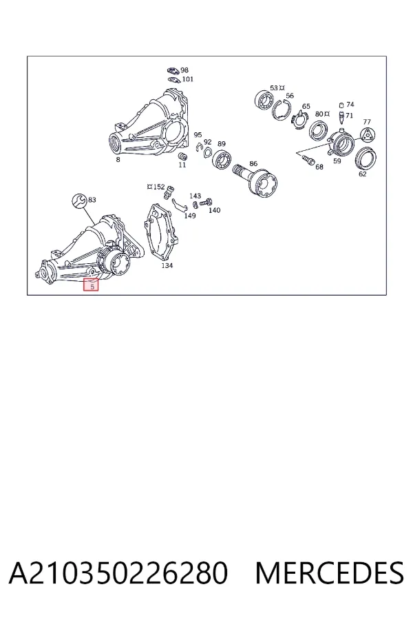 Задній редуктор A2103502262 Mercedes