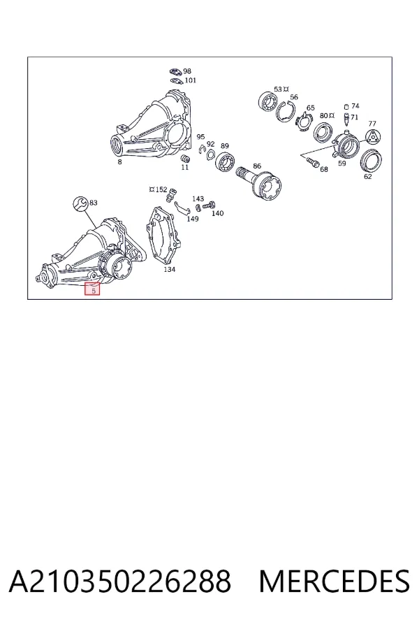 Редуктор заднього моста Mercedes A2103502262
