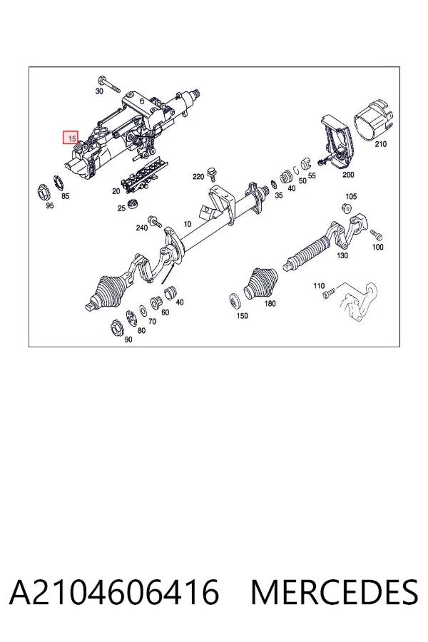 Рульова колонка A2104606416 Mercedes