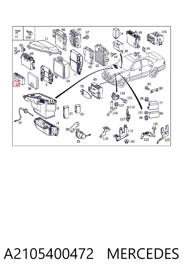 Реле стартера A2105400472 Mercedes