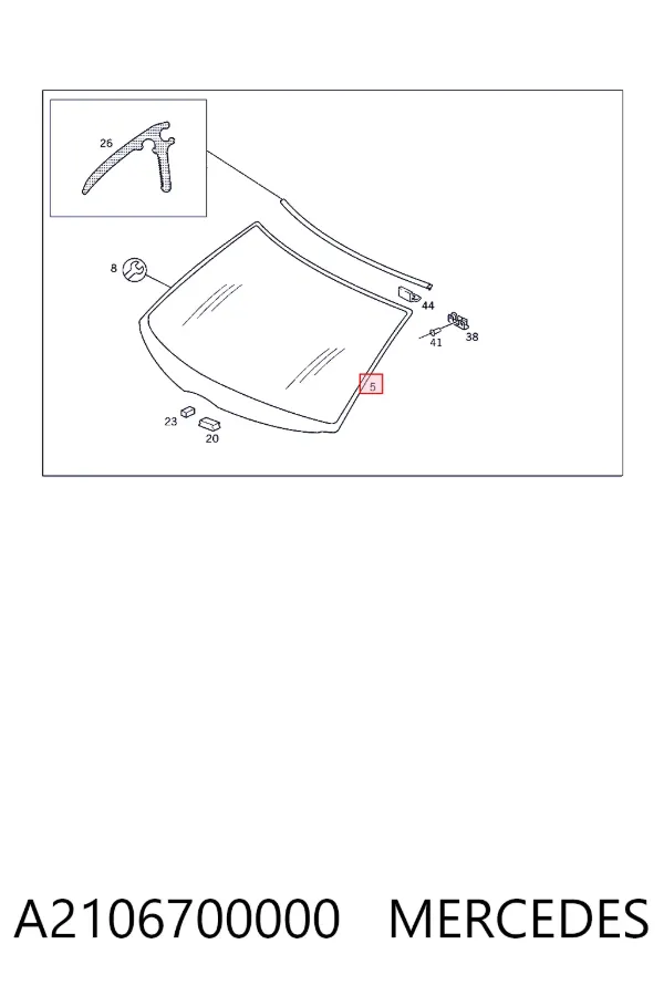 Лобове скло A2106700000 Mercedes