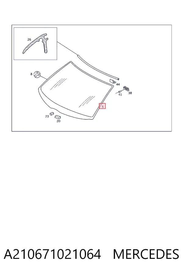 Лобове скло A210671021064 Mercedes