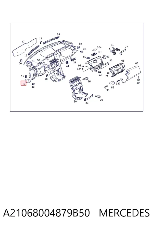 Панель приладів торпеди A21068004879B50 Mercedes