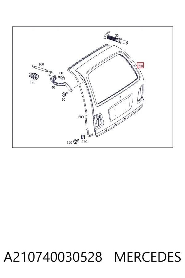 Купити A2107400305 Mercedes Задня ляда