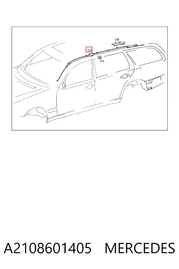 Подушка безпеки, збоку, права, AIRBAG A2108601405 Mercedes