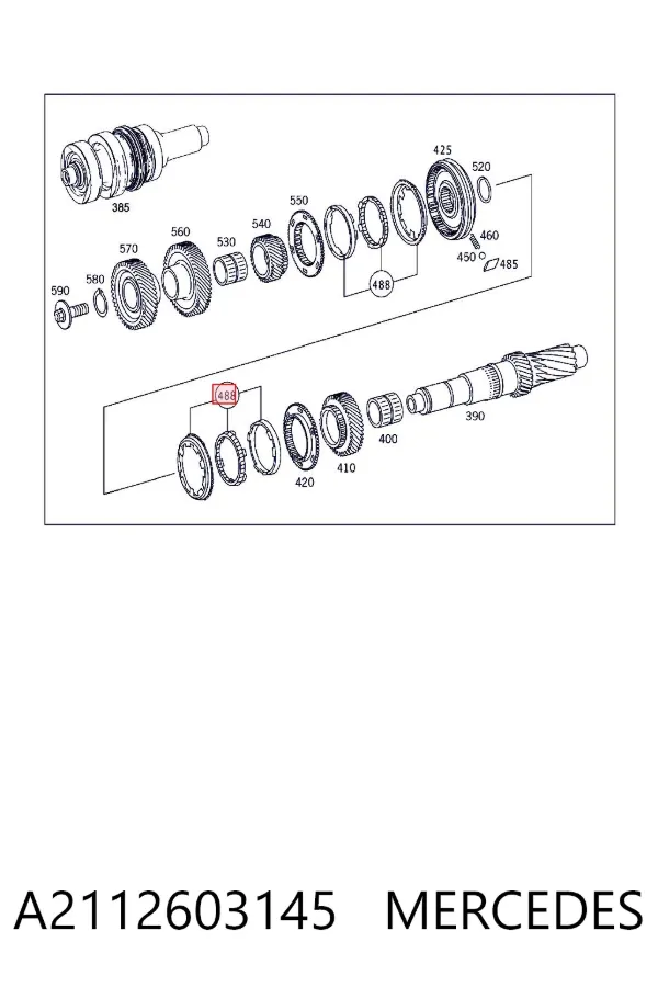 Кільце синхронізатора A2112603145 Mercedes