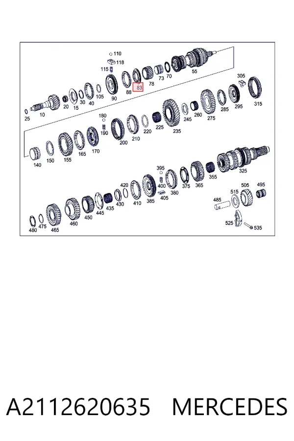 Кільце синхронізатора A2112620635 Mercedes