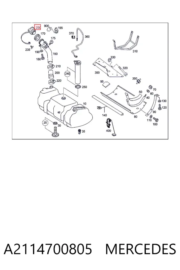 Пробка бензобаку A2114700805 Mercedes