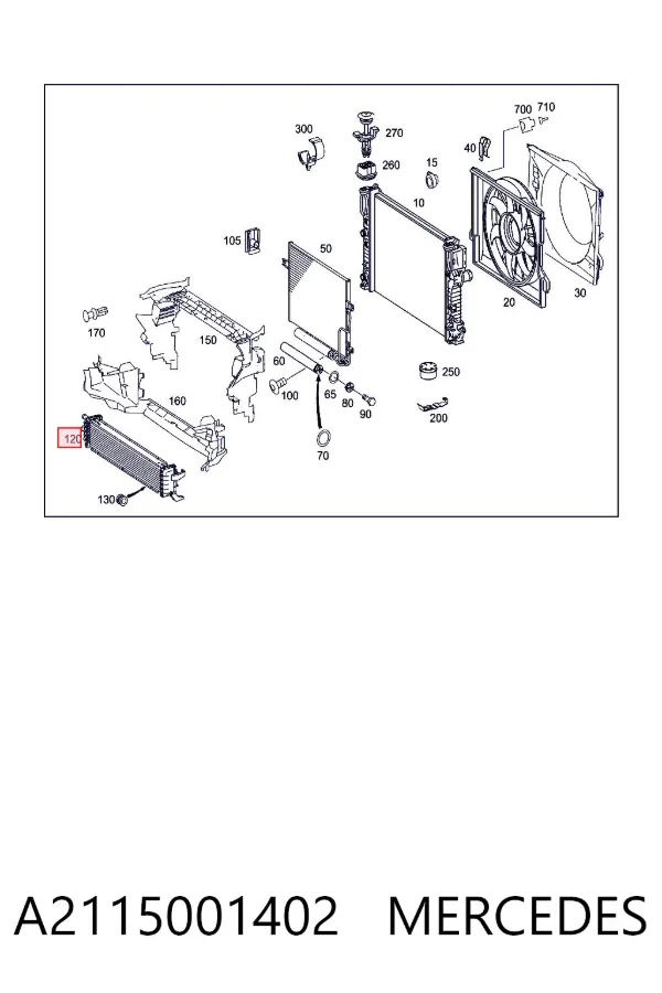 Інтеркулер A2115001402 Mercedes