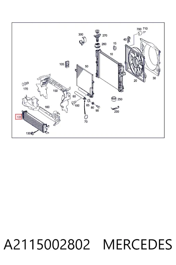 Інтеркулер A2115002802 Mercedes