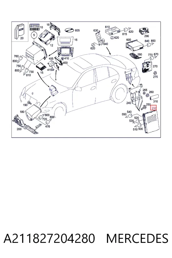 Купити A2118272042 Mercedes 