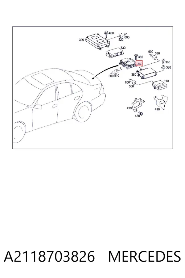 Блок керування телефоном A2118703826 Mercedes