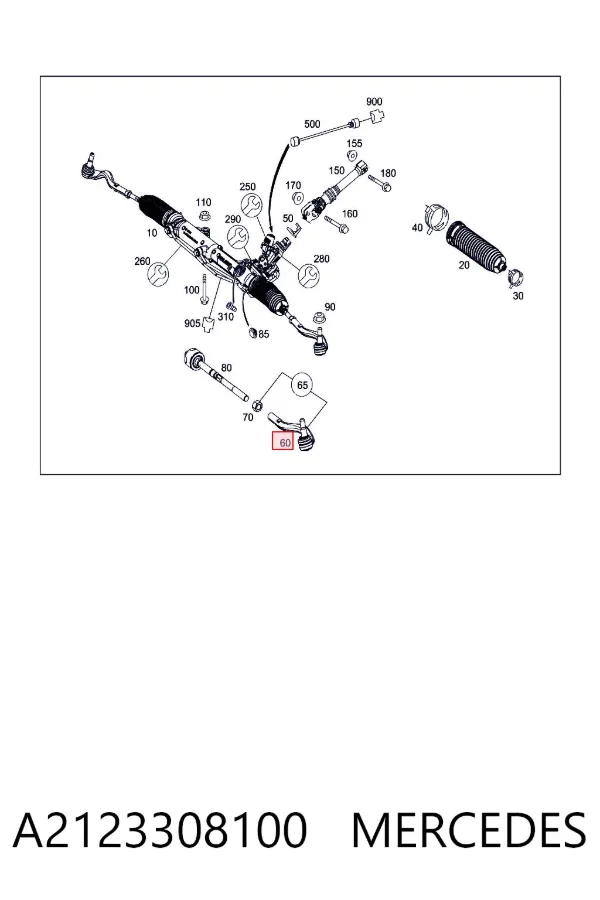 Рульовий наконечник A2123308100 Mercedes