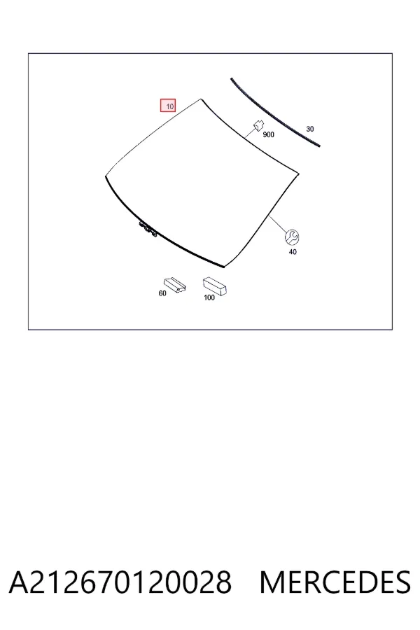 Лобове скло A212670120028 Mercedes