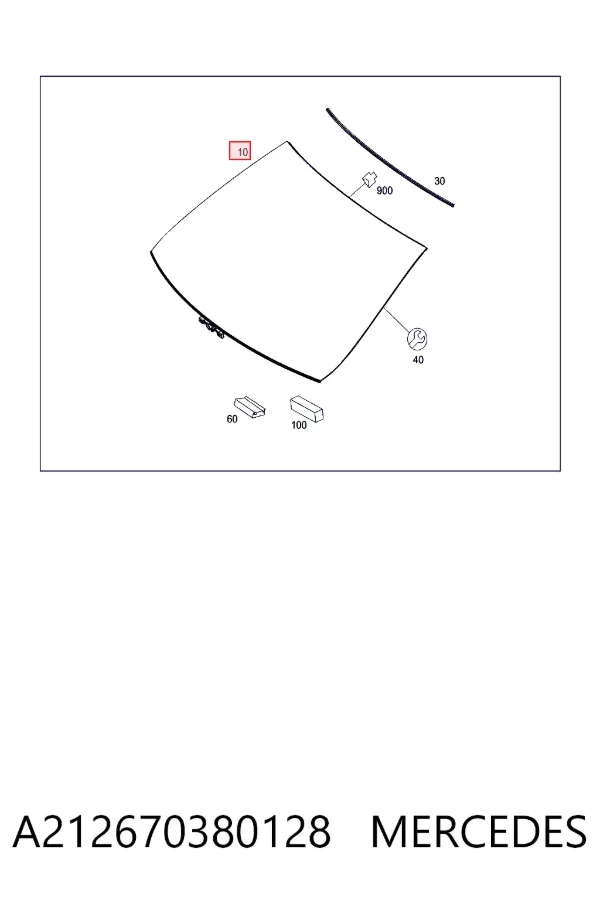 Автоскло Mercedes A2126703801 ціна, від 129.91 USD