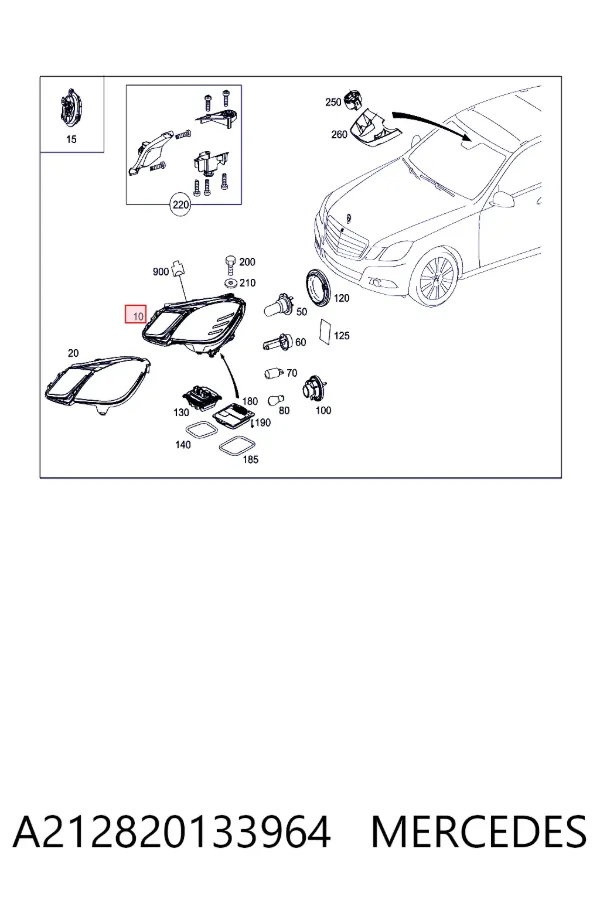 Фара Mercedes A2128201339