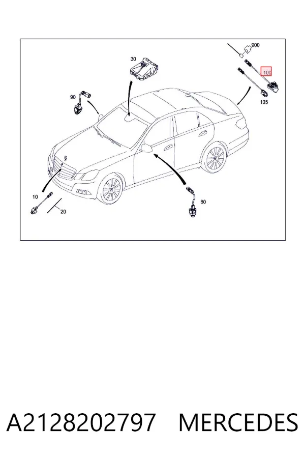 Камера системи забезпечення видимості A2128202797 Mercedes