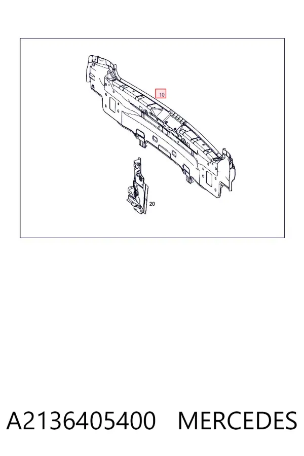 Панель задня, багажного відсіку A2136405400 Mercedes