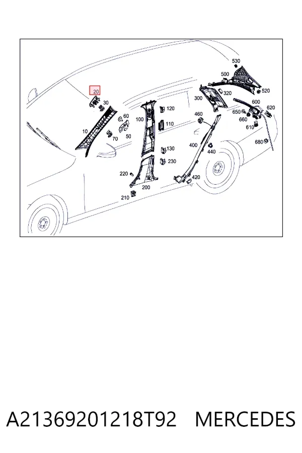  Mercedes A2136920121 ціна, від 25.34 USD