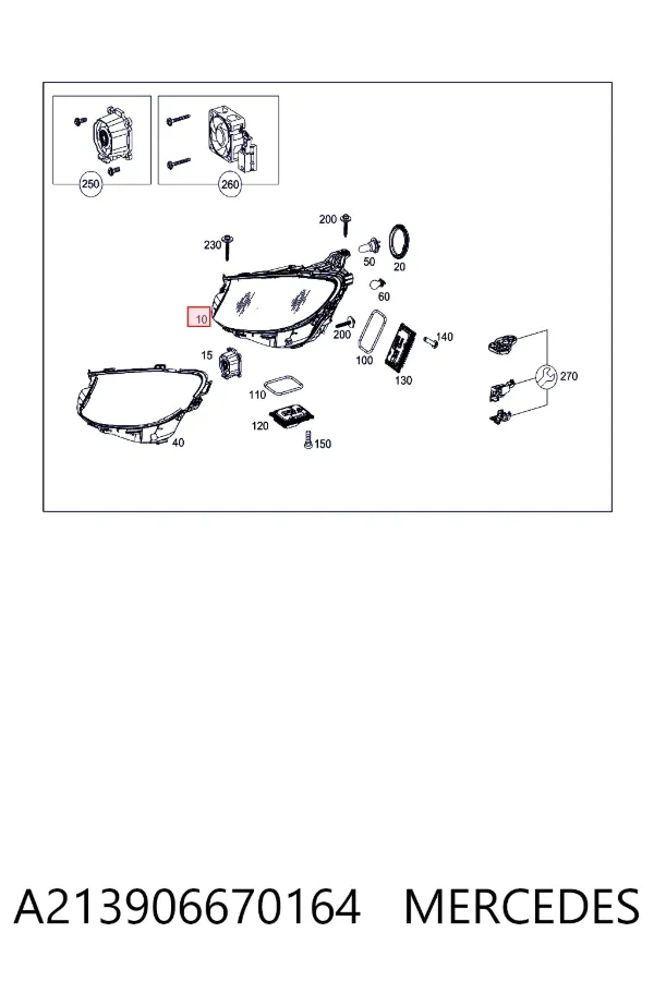 Фари Mercedes A2139066701 ціна, від 595.46 USD