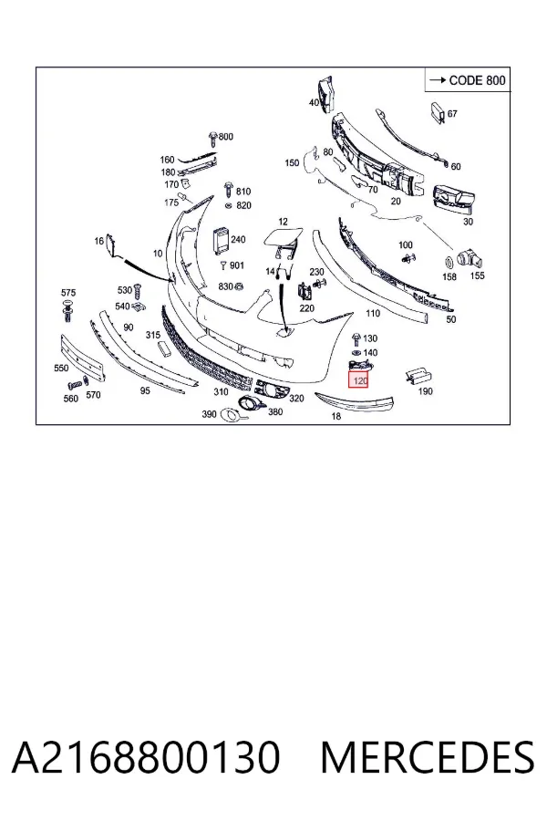  A2168800130 Mercedes