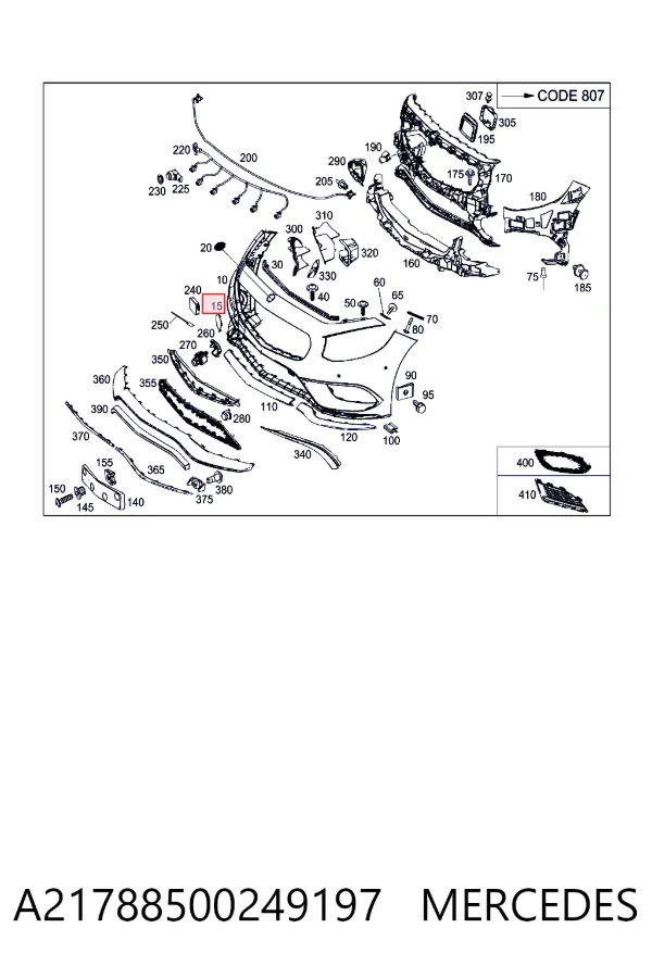 Купити A2178850024 Mercedes 