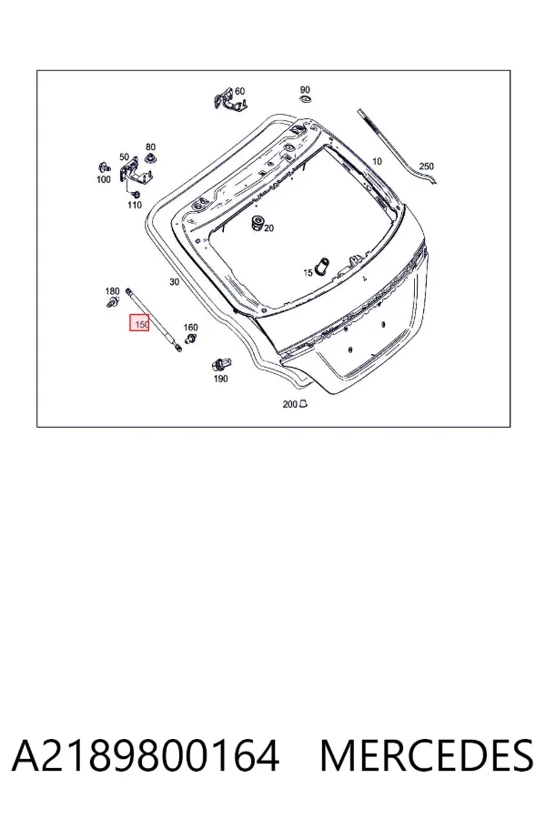 Амортизатор багажника A2189800164 Mercedes
