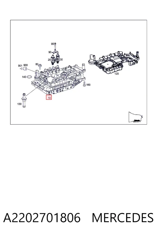 Блок клапанів АКПП A2202701806 Mercedes