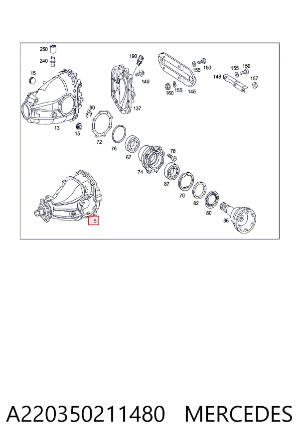 Задній редуктор A220350211480 Mercedes