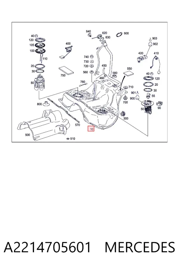 Паливний бак A2214705601 Mercedes