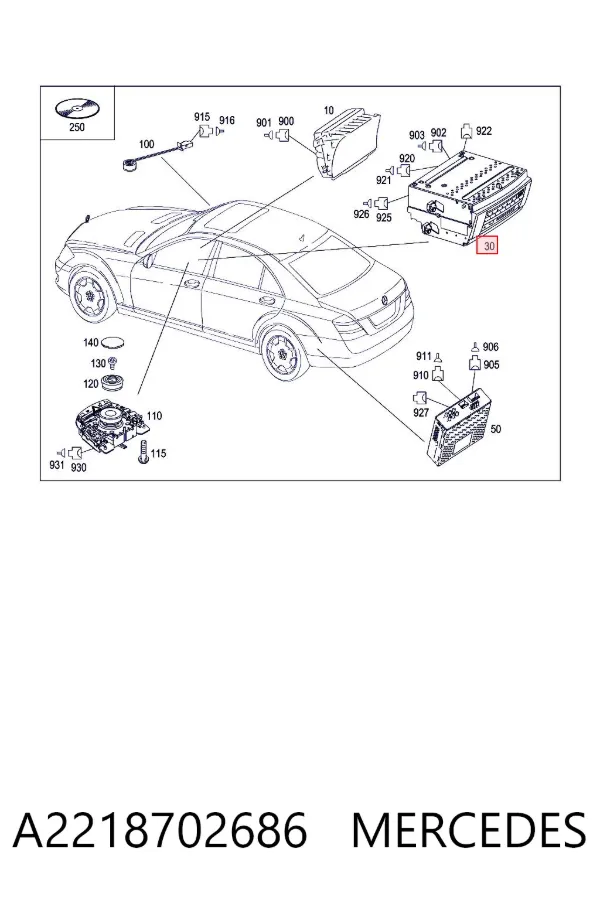 Магнітола A2218702686 Mercedes