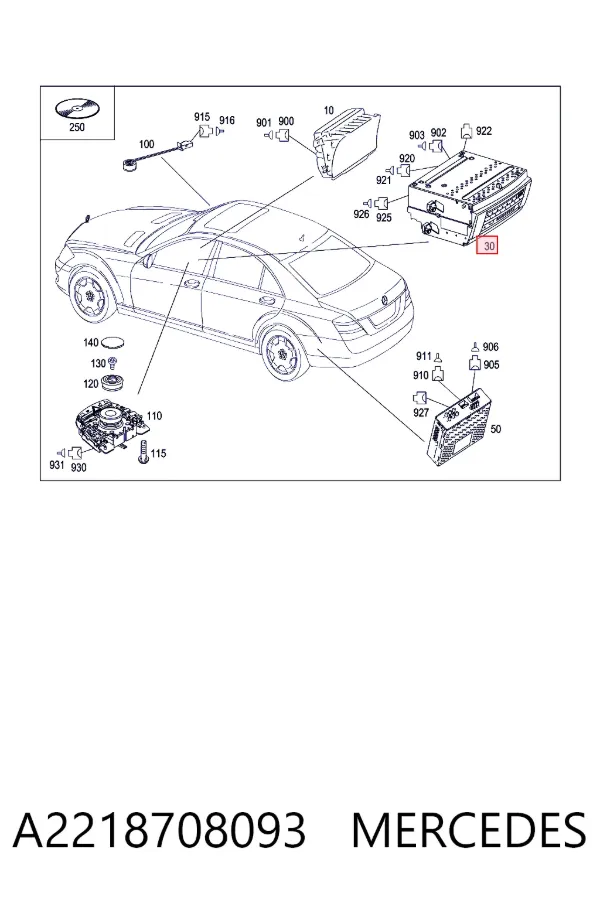 Магнітола A2218708093 Mercedes