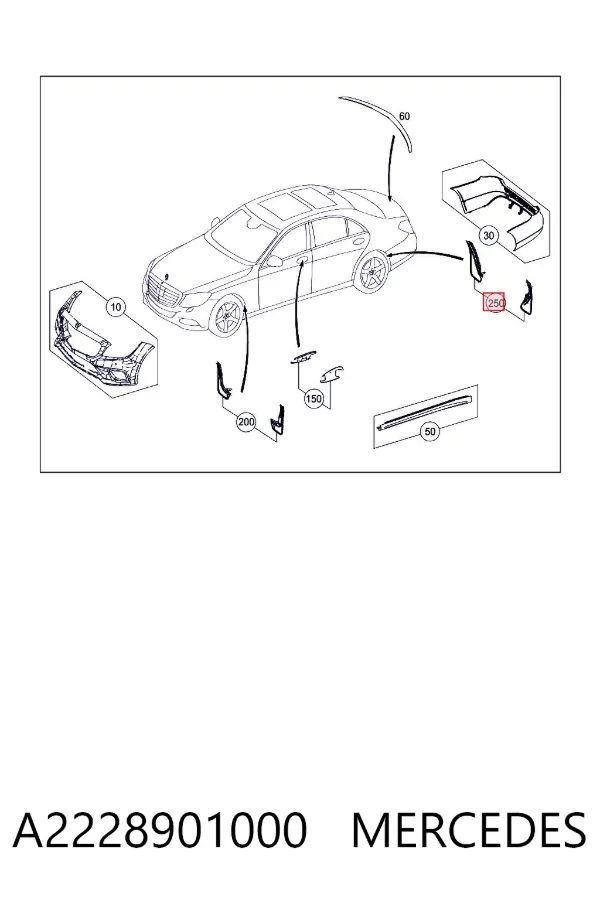 Бризговики передні A2228901000 Mercedes