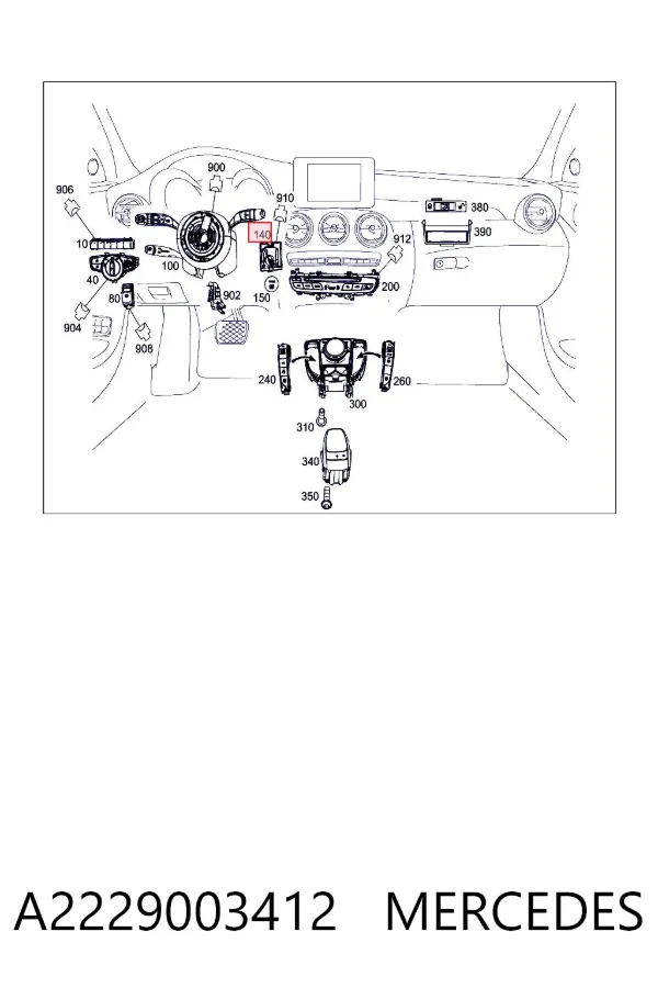 Підрульовий перемикач A2229003412 Mercedes