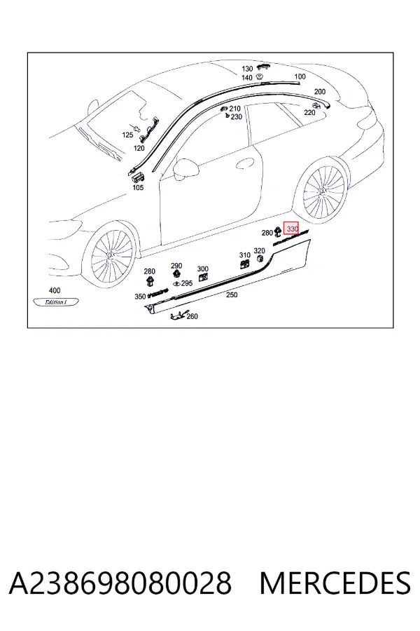  Mercedes A2386980800 ціна, від 173.28 USD