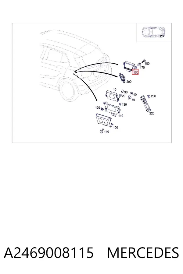 Модуль керування (ЕБУ) повним приводом A2469008115 Mercedes