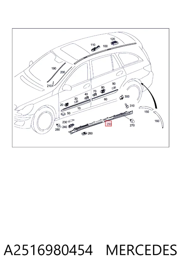  A2516980454 Mercedes