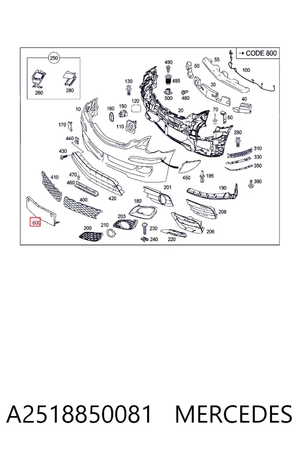  A2518850081 Mercedes