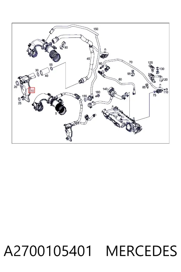 Клапан вентиляції картерних газів A2700105401 Mercedes