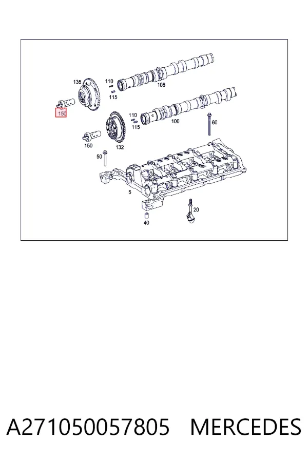 Клапан фазорегулятора A271050057805 Mercedes