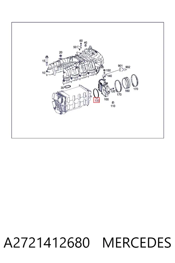 Прокладка дросельної заслінки A2721412680 Mercedes