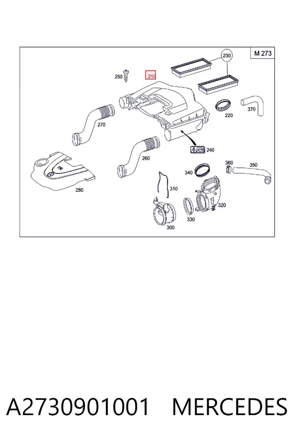 Корпус фільтра A2730901001 Mercedes