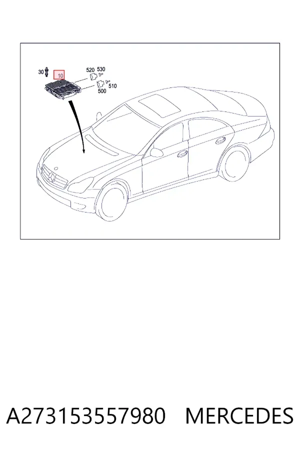 Електронний блок керування двигуном A273153557980 Mercedes
