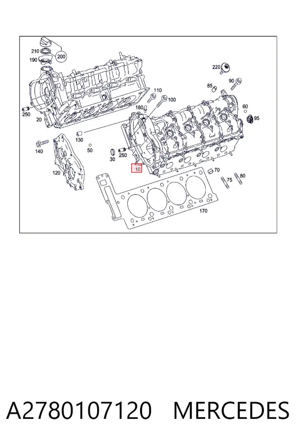 ГБЦ A2780107120 Mercedes