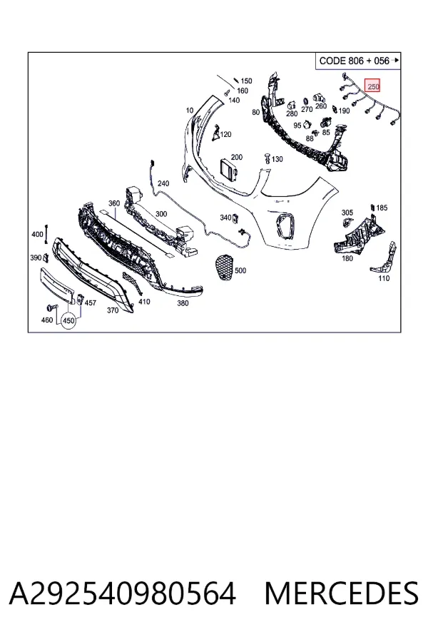  Mercedes A2925409805 ціна, від 63.34 USD