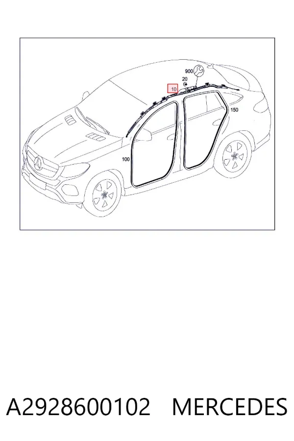 Подушка безпеки, збоку, ліва, AIRBAG A2928600102 Mercedes