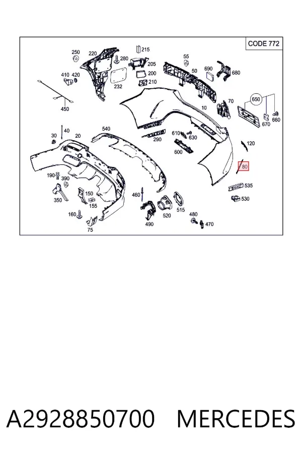  A2928850700 Mercedes