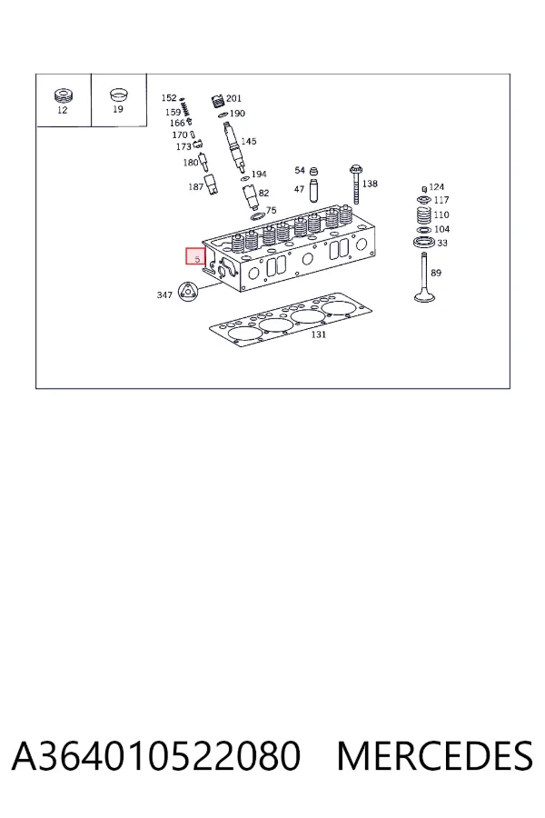 ГБЦ A364010522080 Mercedes