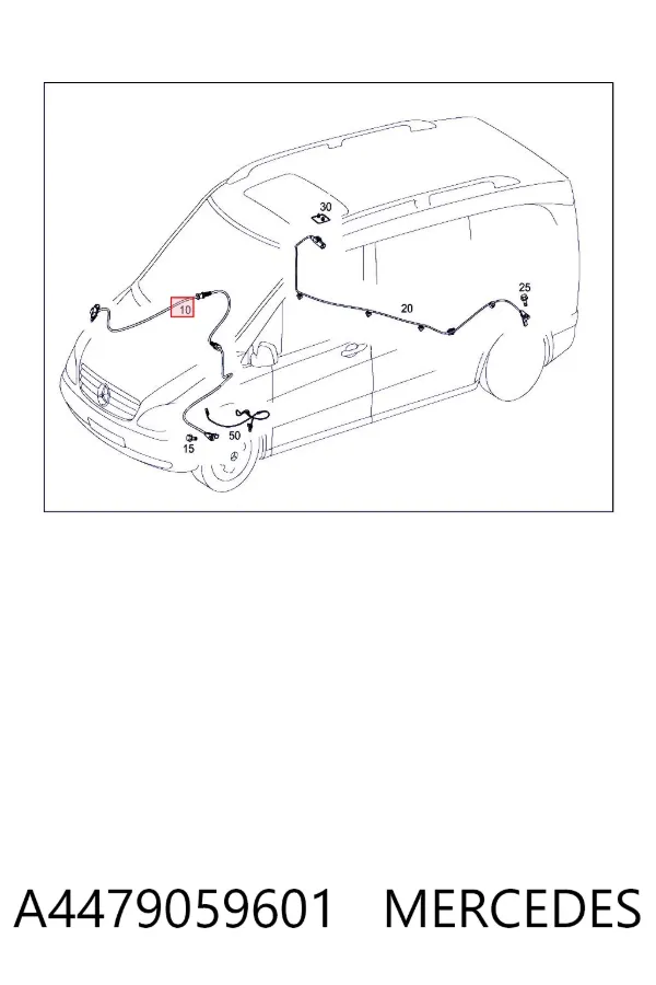 Датчик АБС (ABS) передній, лівий A4479059601 Mercedes