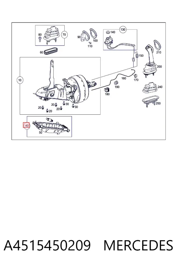 Жабка тормозу A4515450209 Mercedes